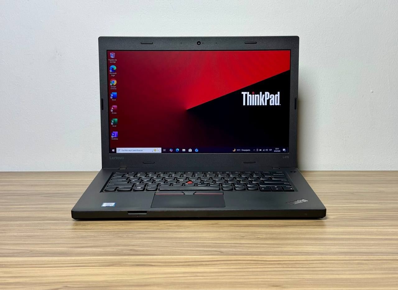 NOTEBOOK Lenovo ThinkPad L470 i5 6th Generacion, 12 de RAM y 256 SSD M.2 SemiNuevo
