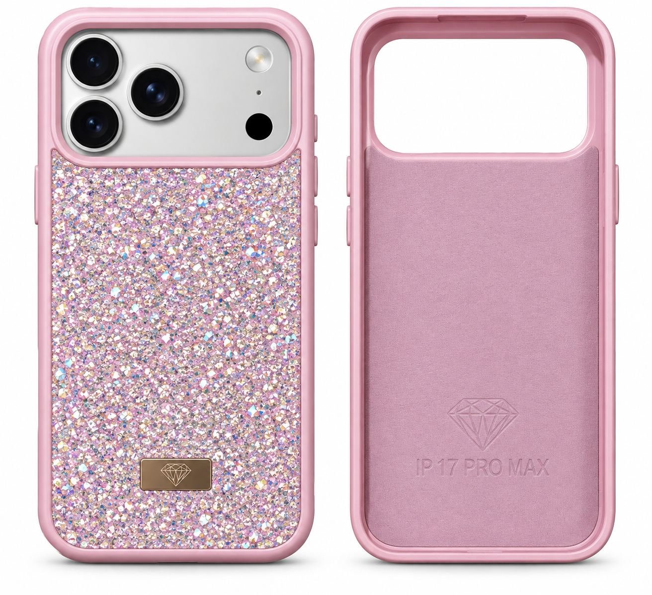 Estuche con Piedritas brillantes para el iPhone 17 Pro Max